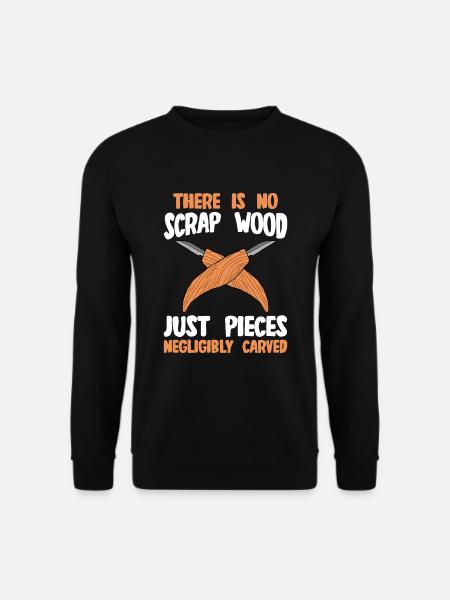 Wood Shining Wood Carving - Unisex Sweatshirt - black