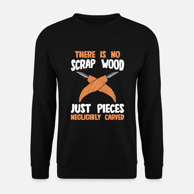 Holz schintzen Holzschnitzerei - Unisex Pullover - Schwarz
