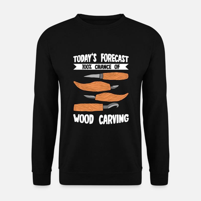 Holz schintzen Holzschnitzerei - Unisex Pullover - Schwarz
