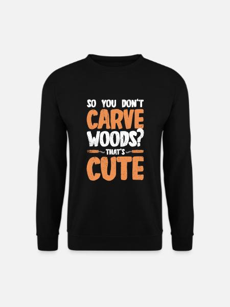 Holz schintzen Holzschnitzerei - Unisex Pullover - Schwarz