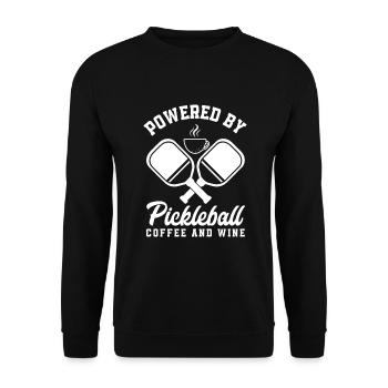 Lustiges Pickleball Geschenk - Unisex Pullover - Schwarz - Vorne - Alina (178cm) & Michal (187cm)
