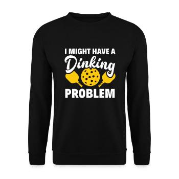 Lustiges Pickleball Geschenk - Unisex Pullover - Schwarz - Vorne - Alina (178cm) & Michal (187cm)