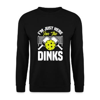 Lustiges Pickleball Geschenk - Unisex Pullover - Schwarz - Vorne - Alina (178cm) & Michal (187cm)