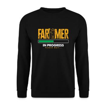 Lustiges Bauer Bauernhof Landwirt Geschenk - Unisex Pullover - Schwarz - Vorne - Alina (178cm) & Michal (187cm)
