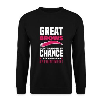 Lustiges Make Up Artist Maskenbildner Geschenk - Unisex Pullover - Schwarz - Vorne - Alina (178cm) & Michal (187cm)