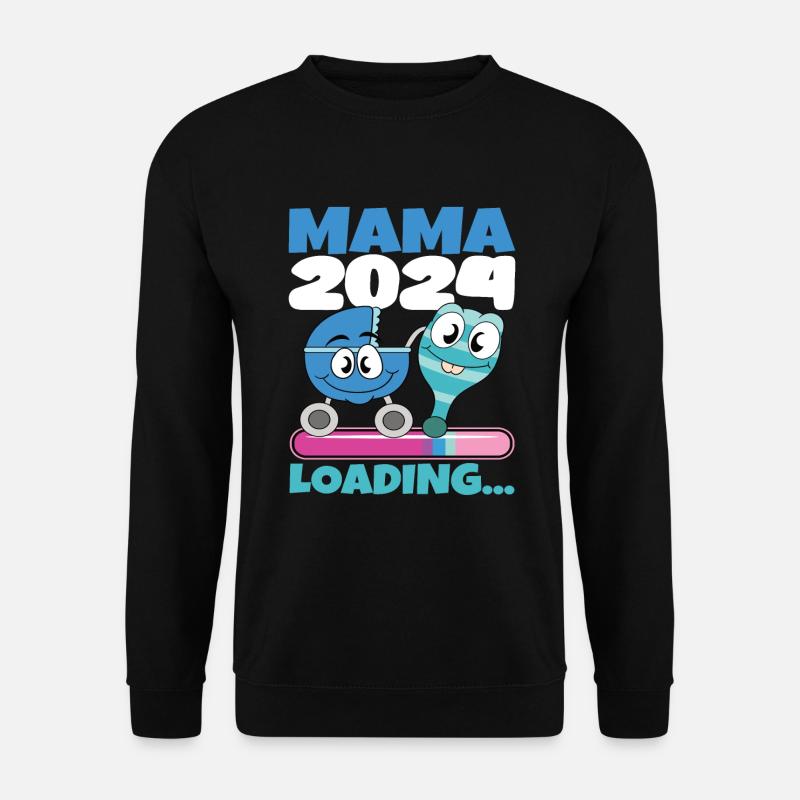 Mama 2024 werdende Mutter Schwangerschaft - Unisex Pullover - Schwarz