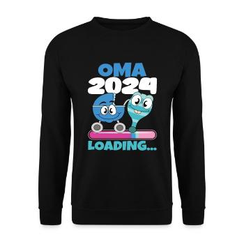 Granny 2024 Granny-to-be 2024 Loading - Unisex Sweatshirt - black - Front - Alina (178cm) & Michal (187cm)