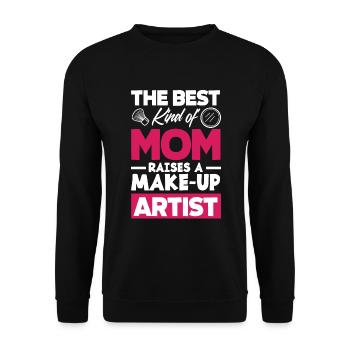 Lustiges Make Up Artist Maskenbildner Geschenk - Unisex Pullover - Schwarz - Vorne - Alina (178cm) & Michal (187cm)