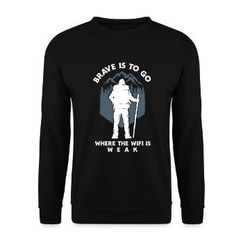 Cadeau de randonnée drôle - Sweat-shirt Unisexe - noir - Devant - Alina (178cm) & Michal (187cm)