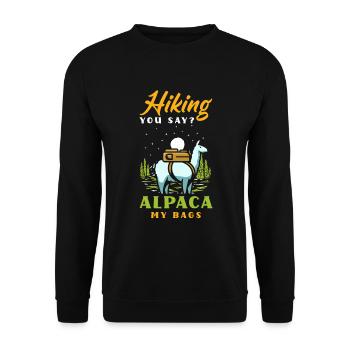 Cadeau de randonnée drôle - Sweat-shirt Unisexe - noir - Devant - Alina (178cm) & Michal (187cm)