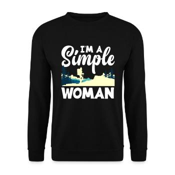 Cadeau de randonnée drôle - Sweat-shirt Unisexe - noir - Devant - Alina (178cm) & Michal (187cm)