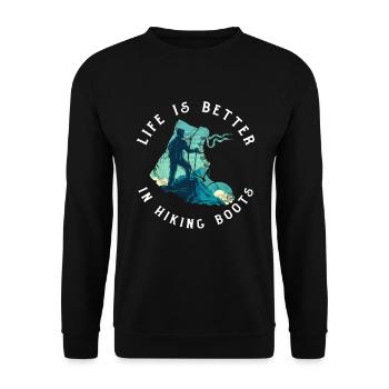 Cadeau de randonnée drôle - Sweat-shirt Unisexe - noir - Devant - Alina (178cm) & Michal (187cm)