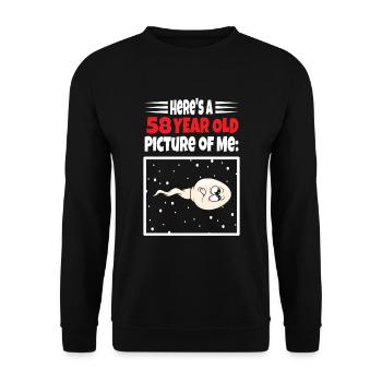 Spermie Hier Ist Ein Altes Bild Von Mir - Unisex Pullover - Schwarz - Vorne - Alina (178cm) & Michal (187cm)