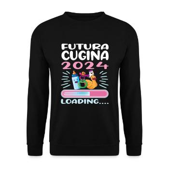 Become a cousin Cousin 2024 - Unisex Sweatshirt - black - Front - Alina (178cm) & Michal (187cm)