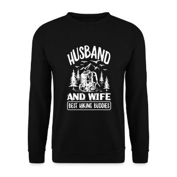 Cadeau de randonnée drôle - Sweat-shirt Unisexe - noir - Devant - Alina (178cm) & Michal (187cm)