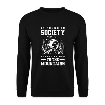 Cadeau de randonnée drôle - Sweat-shirt Unisexe - noir - Devant - Alina (178cm) & Michal (187cm)