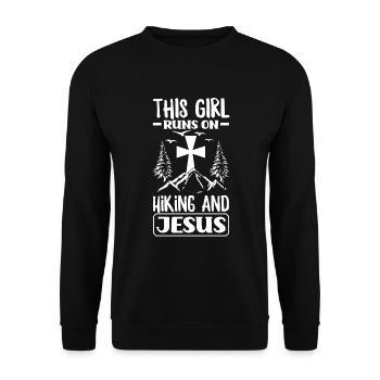 Cadeau de randonnée drôle - Sweat-shirt Unisexe - noir - Devant - Alina (178cm) & Michal (187cm)