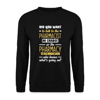 Apothecary Apothecary Apothecary Pharmacy Gift - Unisex Sweatshirt - black - Front - Alina (178cm) & Michal (187cm)