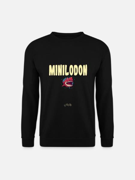 Minilodon: Der winzige Monster Megalodon Hai - Unisex Pullover - Schwarz