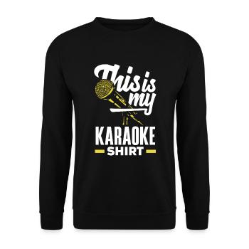 Chanteur de karaoké Chanteur de karaoké Musique - Sweat-shirt Unisexe - noir - Devant - Alina (178cm) & Michal (187cm)