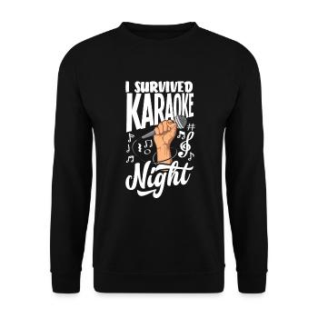 Chanteur de karaoké Chanteur de karaoké Musique - Sweat-shirt Unisexe - noir - Devant - Alina (178cm) & Michal (187cm)