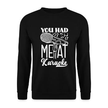 Chanteur de karaoké Chanteur de karaoké Musique - Sweat-shirt Unisexe - noir - Devant - Alina (178cm) & Michal (187cm)