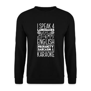 Chanteur de karaoké Chanteur de karaoké Musique - Sweat-shirt Unisexe - noir - Devant - Alina (178cm) & Michal (187cm)