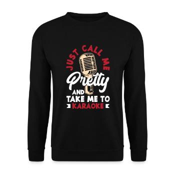 Chanteur de karaoké Chanteur de karaoké Musique - Sweat-shirt Unisexe - noir - Devant - Alina (178cm) & Michal (187cm)