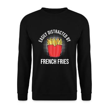 Frites drôles Frites drôles - Sweat-shirt Unisexe - noir - Devant - Alina (178cm) & Michal (187cm)
