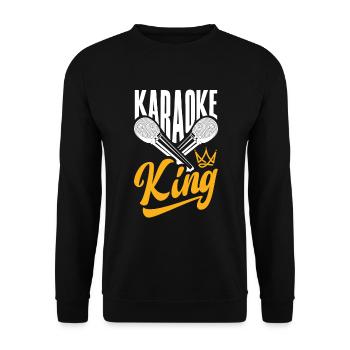 Chanteur de karaoké Chanteur de karaoké Musique - Sweat-shirt Unisexe - noir - Devant - Alina (178cm) & Michal (187cm)