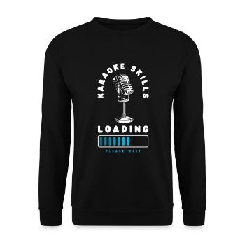 Chanteur de karaoké Chanteur de karaoké Musique - Sweat-shirt Unisexe - noir - Devant - Alina (178cm) & Michal (187cm)