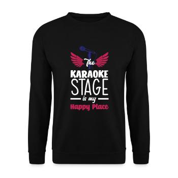 Chanteur de karaoké Chanteur de karaoké Musique - Sweat-shirt Unisexe - noir - Devant - Alina (178cm) & Michal (187cm)
