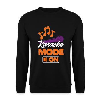 Chanteur de karaoké Chanteur de karaoké Musique - Sweat-shirt Unisexe - noir - Devant - Alina (178cm) & Michal (187cm)