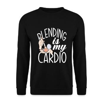 Lustiges Make Up Artist Maskenbildner Geschenk - Unisex Pullover - Schwarz - Vorne - Alina (178cm) & Michal (187cm)