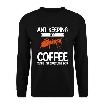 Antkeeping Ameisenzucht Ameisen - Unisex Pullover - Schwarz - Vorne - Alina (178cm) & Michal (187cm)