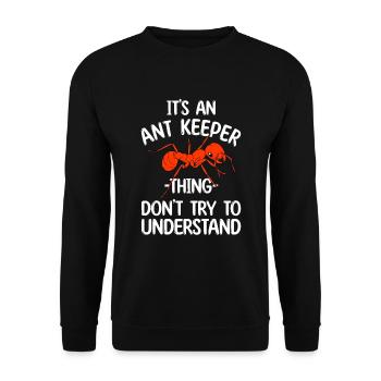 Antkeeping Ameisenzucht Ameisen - Unisex Pullover - Schwarz - Vorne - Alina (178cm) & Michal (187cm)