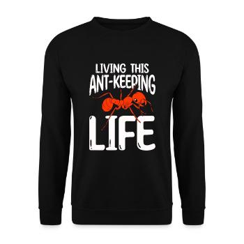 Antkeeping Ameisenzucht Ameisen - Unisex Pullover - Schwarz - Vorne - Alina (178cm) & Michal (187cm)