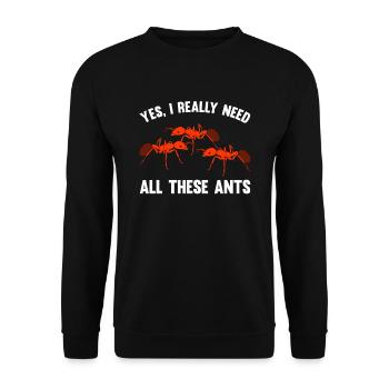 Antkeeping Ameisenzucht Ameisen - Unisex Pullover - Schwarz - Vorne - Alina (178cm) & Michal (187cm)
