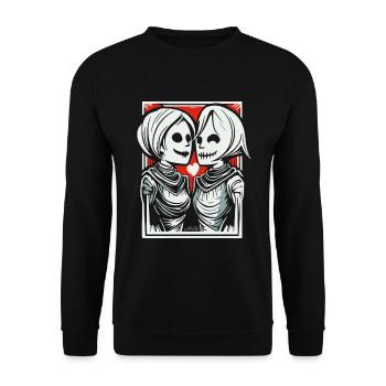 Deux amants médiévaux - Sweat-shirt Unisexe - noir - Devant - Alina (178cm) & Michal (187cm)