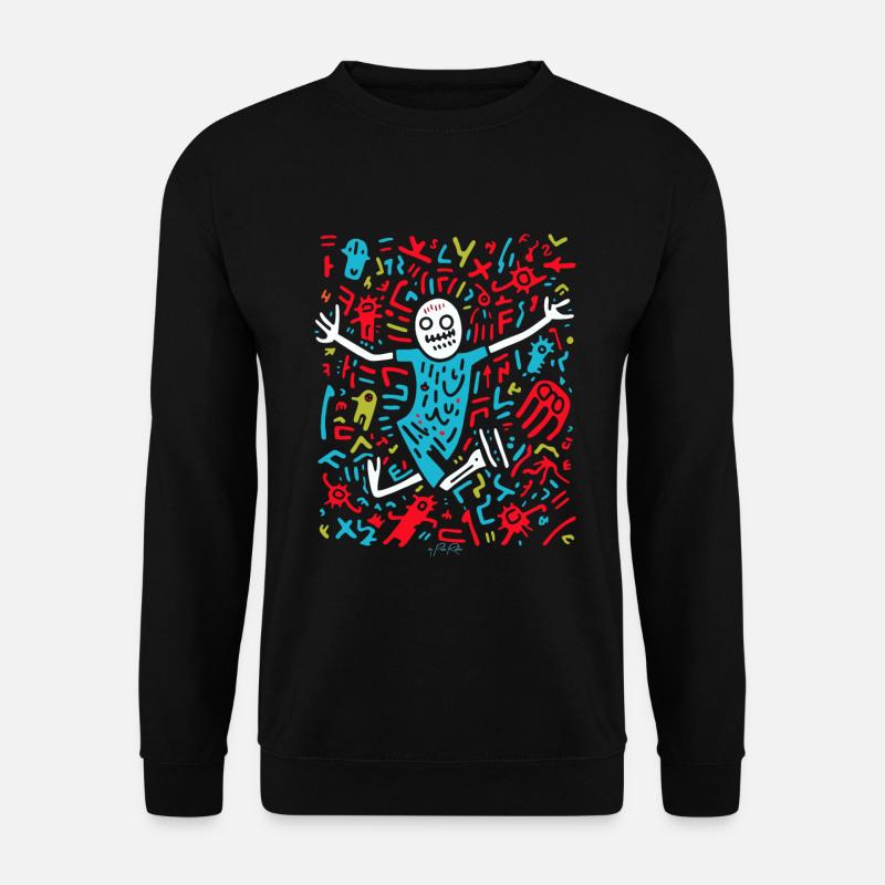 Pop-Art-Cartoon-Fülle - Unisex Pullover - Schwarz