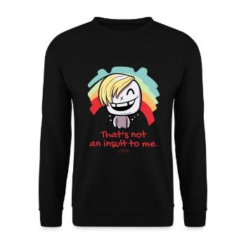 Cartoon, that's not an insult to me, LGBTQ - Unisex Sweatshirt - black - Front - Alina (178cm) & Michal (187cm)