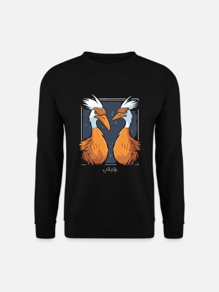 Deux oiseaux étranges - Sweat-shirt Unisexe - noir