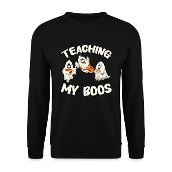 Cadeaux d’Halloween drôle de professeur - Sweat-shirt Unisexe - noir - Devant - Alina (178cm) & Michal (187cm)