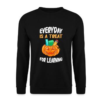 Funny Teacher Halloween Gifts - Unisex Sweatshirt - black - Front - Alina (178cm) & Michal (187cm)