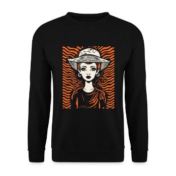 La femme élégante - Sweat-shirt Unisexe - noir - Devant - Alina (178cm) & Michal (187cm)