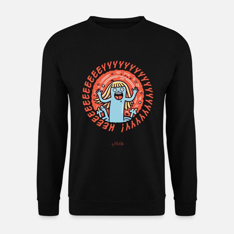 Hey! Overjoyed girl - Unisex Sweatshirt - black