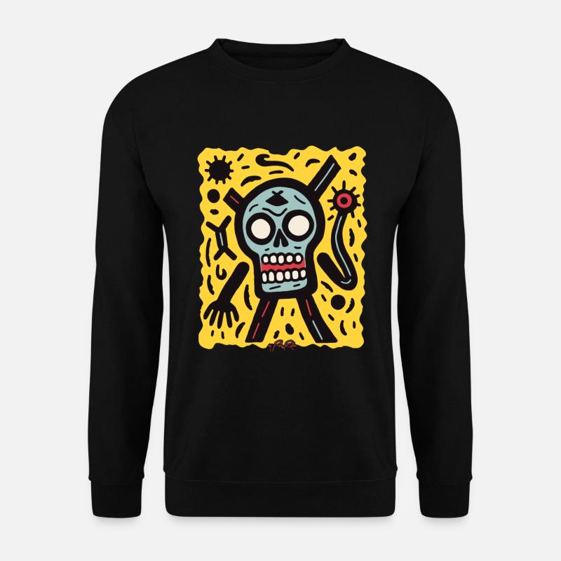 Cartoon Pop Skull: It's Awesome - Unisex Sweatshirt - black