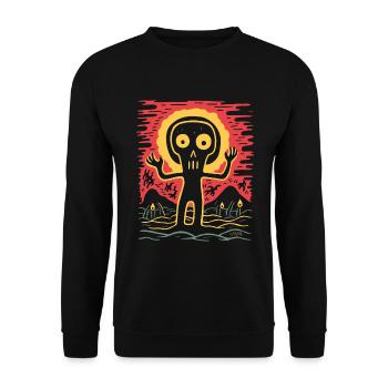 Cartoons Creepy creatures in the countryside - Unisex Sweatshirt - black - Front - Alina (178cm) & Michal (187cm)
