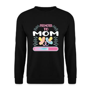 Maman 2024 Enceinte Maman Grossesse - Sweat-shirt Unisexe - noir - Devant - Alina (178cm) & Michal (187cm)