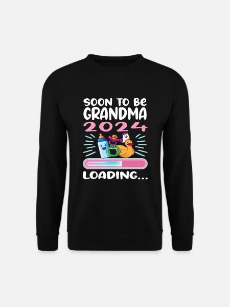 Oma 2024 werdende Oma 2024 Loading - Unisex Pullover - Schwarz